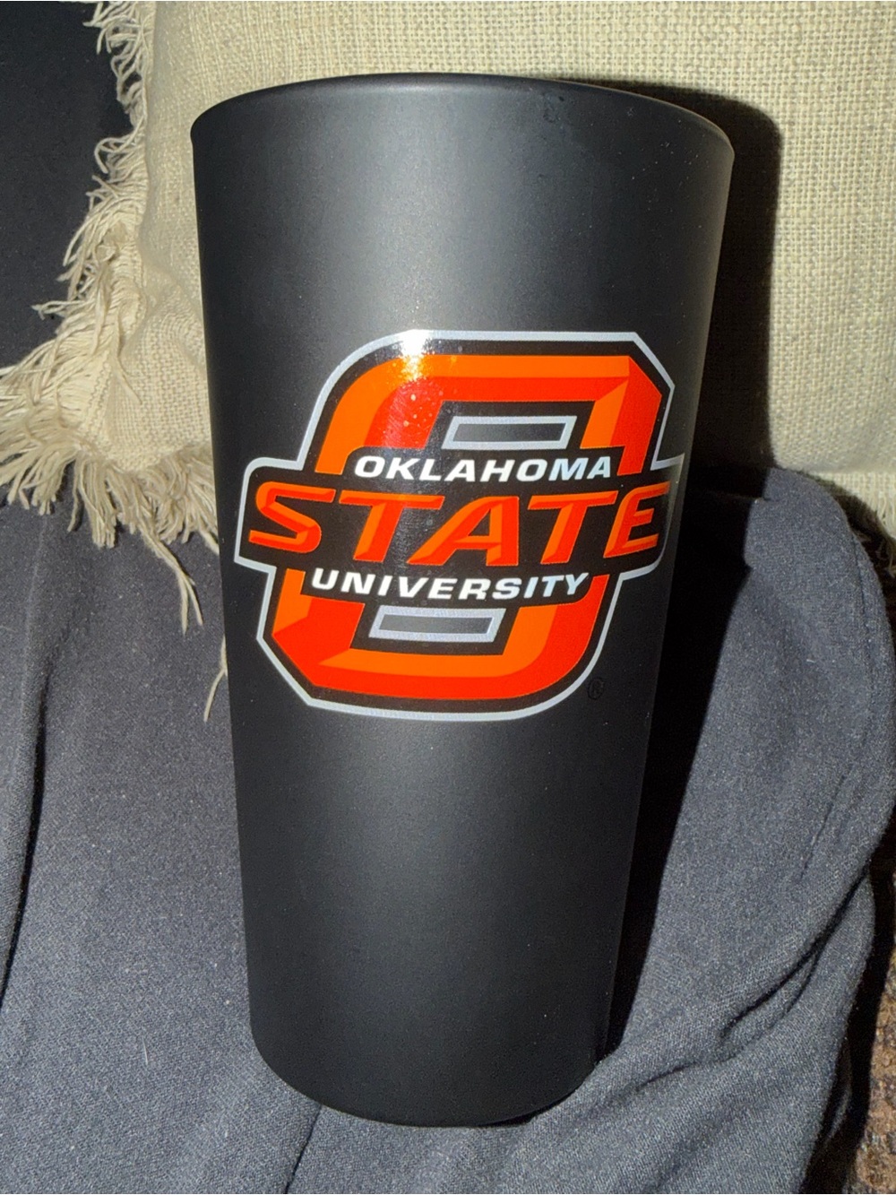 NCAA XII Oklahoma State University Cowboys Beer Glass Fragile Collectible Used O